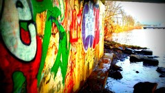 Bridges rivers overpass graffiti