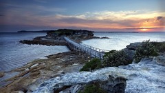 Bridges rocks sunlight