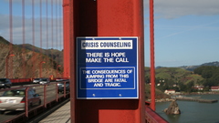 Bridges suicide sign