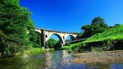 Bridges water Landscapes Trees