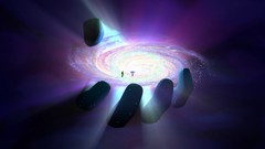 Bright hands science fiction galaxies outer space sci-fi 