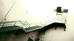 Bright modern architecture buildings stairways