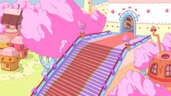 Bright purple multicolor adventure time