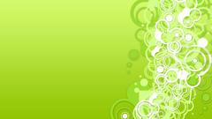 Bright white Green circles shades shapes