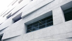 Bright white modern architecture buildings