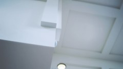 Bright white modern architecture indoors