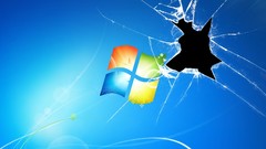 Broken blue background microsoft windows broken screen