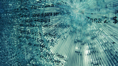 Broken glass cracking abstract