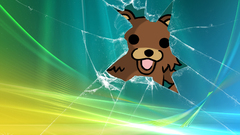 Broken screen Pedobear broken