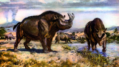 Brontotherium Zdenek Burian rhinoceros
