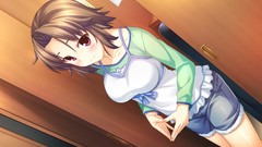 Brown artist blush anime girls short hair game cg