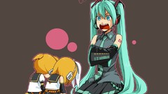 Brown Chibi hatsune miku vocaloid kagamine len kagamine rin