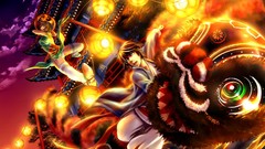 Brown drawings anime girls blue eyes short hair yellow eyes 