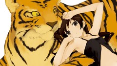 Brown dress Tigers short hair ecchi Kusano