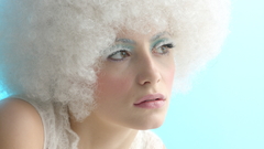 Brown eyes afro white