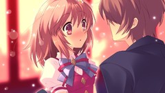 Brown Ribbons blush short hair seifuku inaba yui flyable heart 