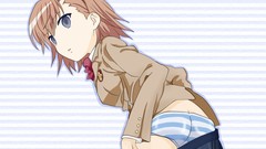 Brown skirts anime girls blue eyes uniforms short hair seifuku 