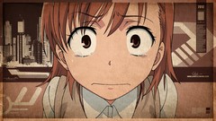 Brown tears faces buildings anime girls brown eyes brunettes 