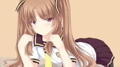 Brown tie long hair anime girls school uniforms ano natsu de 