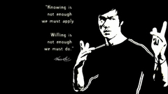 Bruce Lee Quotes monochrome
