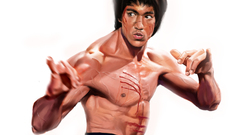 Bruce Lee realistic Simple