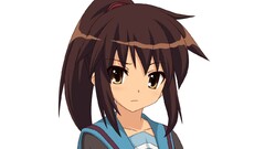 brunette Anime anime girls Simple Background