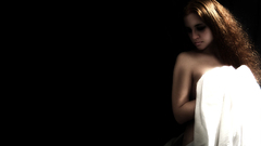 Brunette girl artwork painting