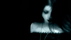 Brunette girl long dark