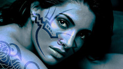 Brunette girl ) With