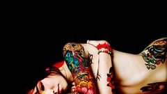 Brunette tattoos girls Magazine