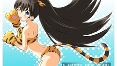 Brunettes Anime blue eyes