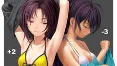 Brunettes bikini ecchi bra