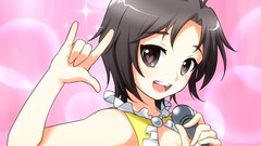 Brunettes black eyes Anime