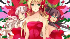 Brunettes blondes Anime white