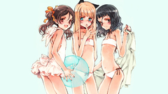 Brunettes blondes bikini lolicon