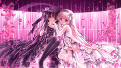 Brunettes blondes dress ecchi