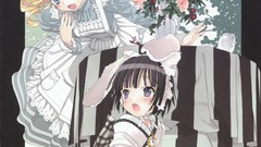 Brunettes blondes Flowers Anime