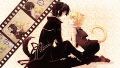 Brunettes blondes nekomimi cat