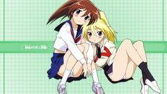 Brunettes blondes panties anime