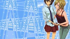 Brunettes blondes school uniforms