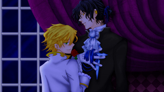 Brunettes blondes suit Ribbons