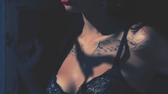 Brunettes blondes tattoos legs