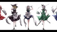 Brunettes blondes touhou maids