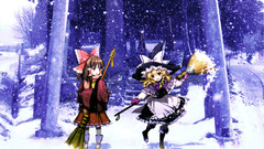 Brunettes blondes witch winter