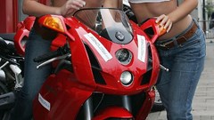 Brunettes blondes woman cleavage