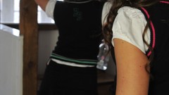 Brunettes blondes woman stockings