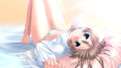 Brunettes blue eyes anime