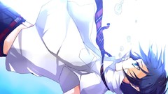 Brunettes blue eyes school