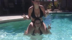 Brunettes boobs bikini amateurs