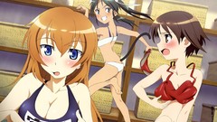 Brunettes boobs bikini panties